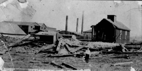 Destruction from the explosion at the Drummond Mine.