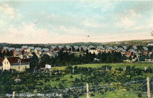 Rows of miner’s single detached houses in Port Hood, 1907.