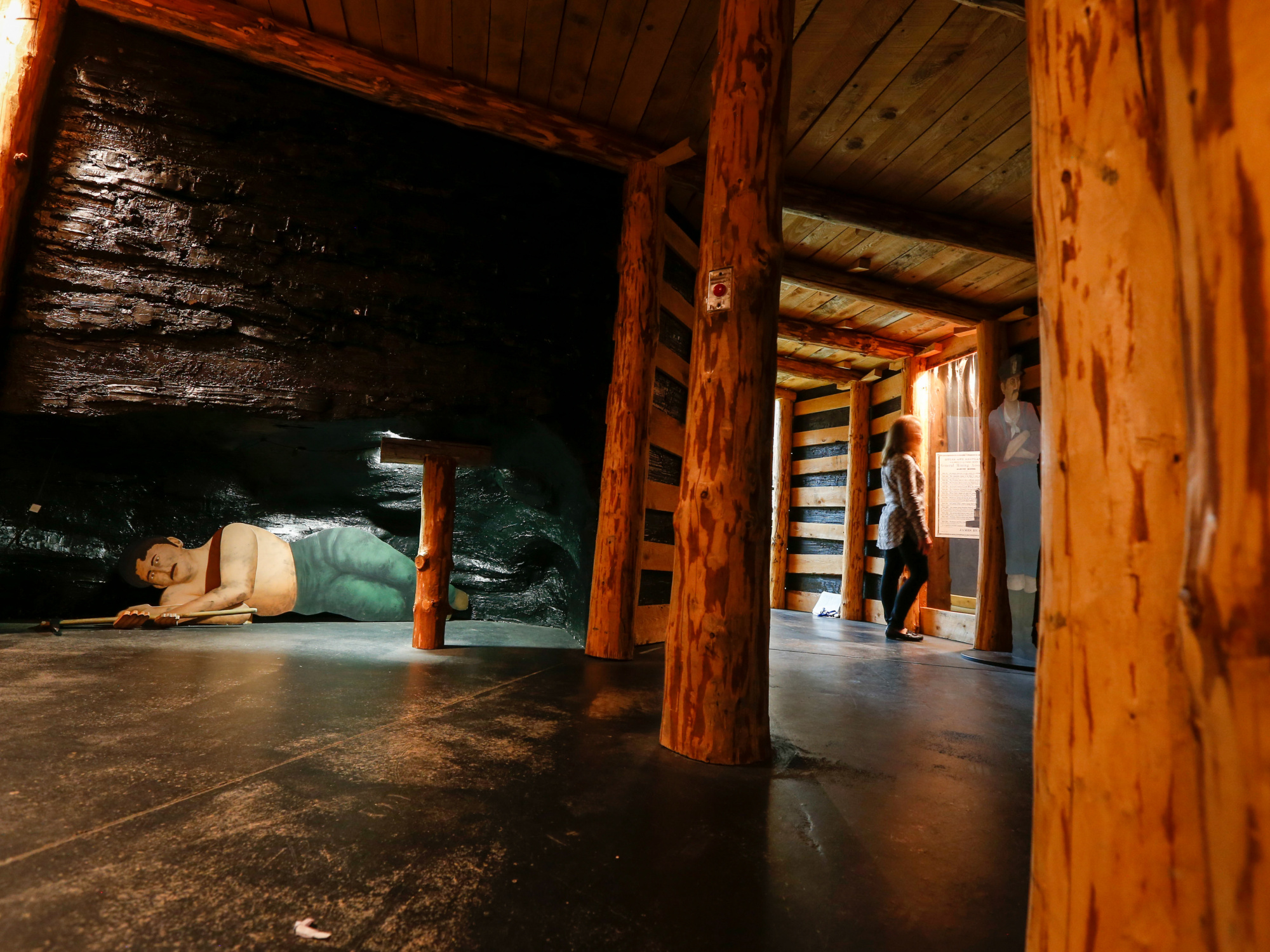 Coal mining exhibit at the Museum of Industry.