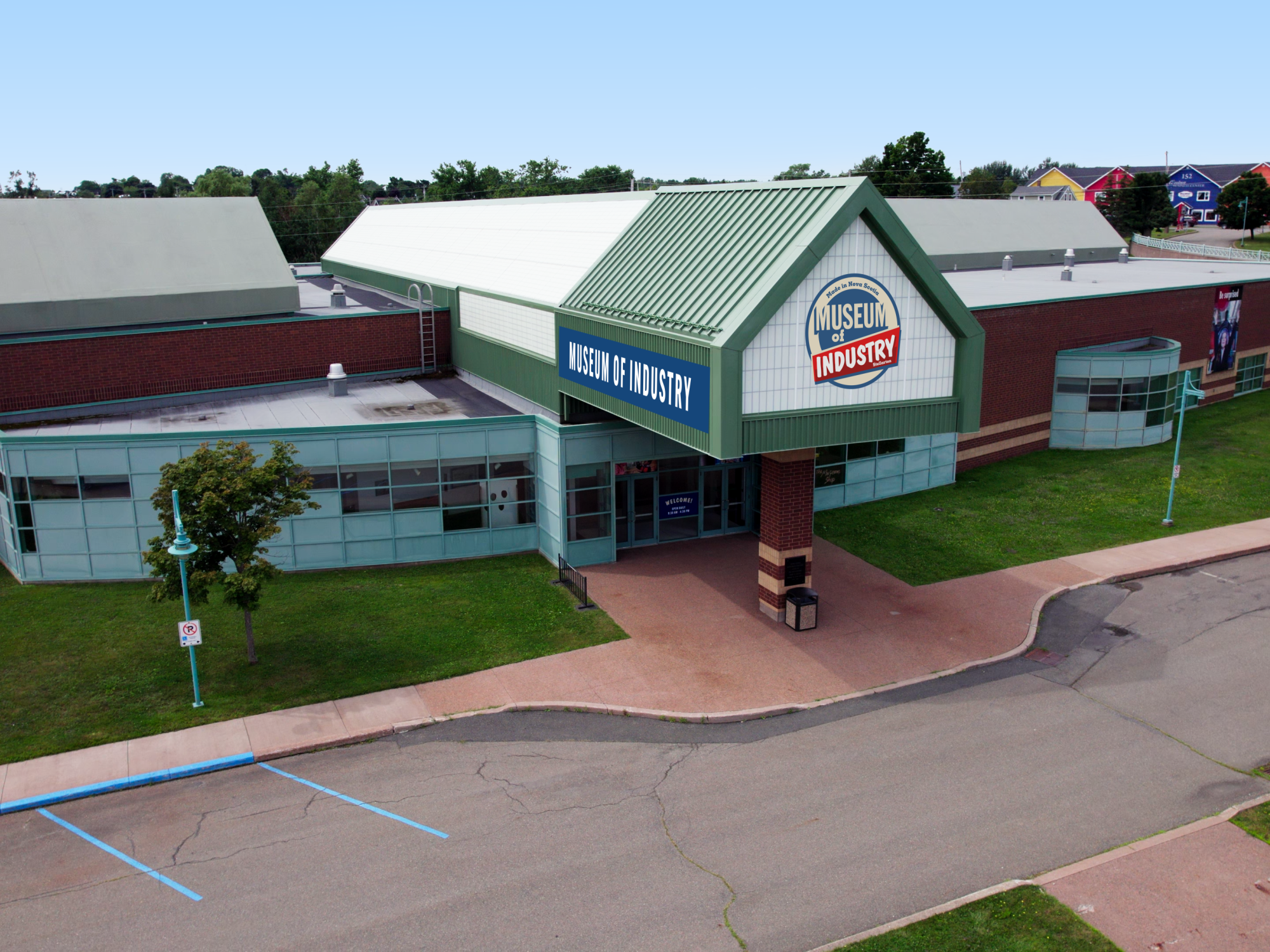 Aerial view of the Museum of Industry