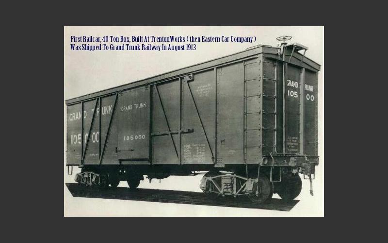 First railcar built at Trenton 1913