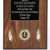 Plaque thanking the firefighters who were involved with the rescue efforts.