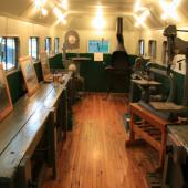 Inside the shopmobile you can find a small forge and scaled-down machine tools used to teach Nova Scotia boys in rural communities in the 1940s and 1950s.