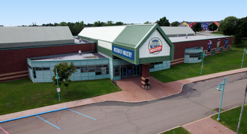 Aerial view of the Museum of Industry
