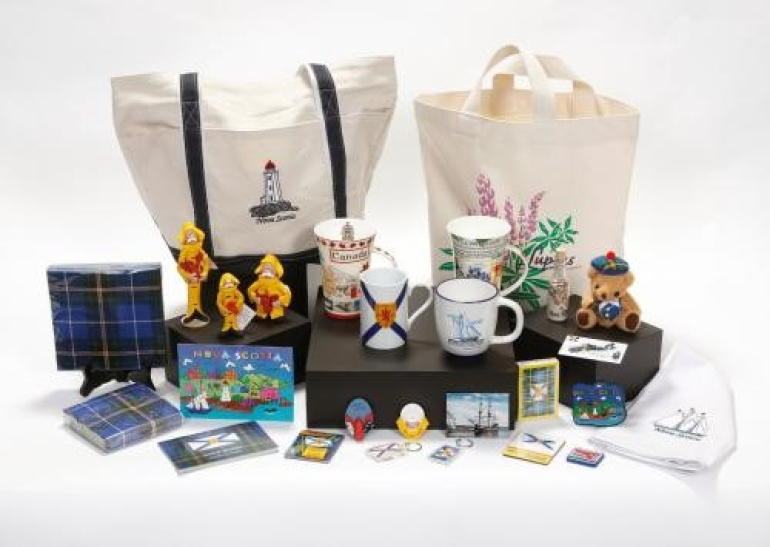 A selection of made in Nova Scotia products from the shop