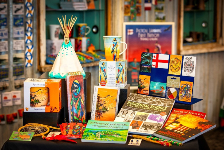 First Nations books and merchandise.