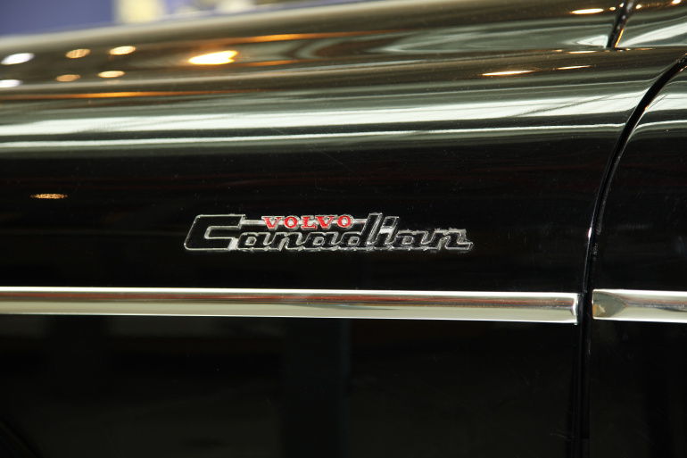 Volvo Canadian side of car with name plate.