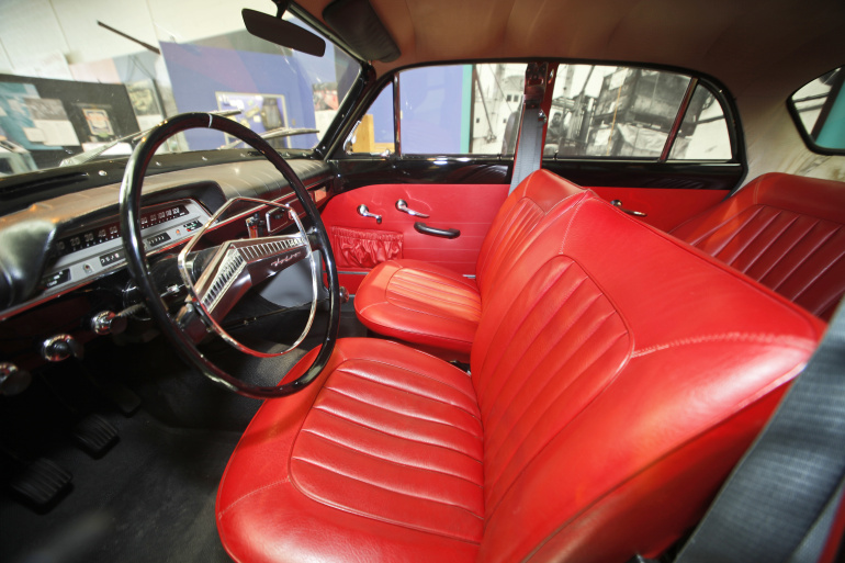 Volvo Canadian, red leather interior.