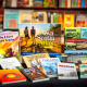 Books on display.
