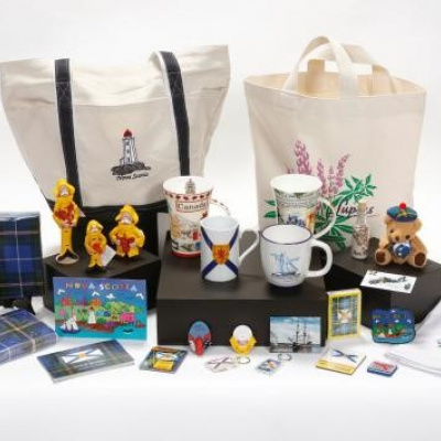A selection of made in Nova Scotia products from the shop