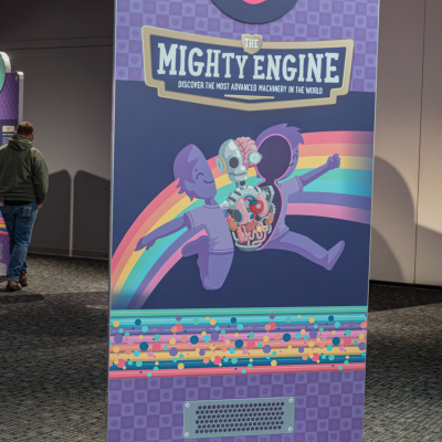 opening panels of the Mighty Engine exhibit